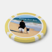 Aangepaste uw Photo Poker Chips met Tekst (Enkel)