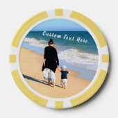 Aangepaste uw Photo Poker Chips met Tekst (Voorkant)