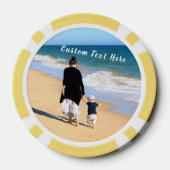 Aangepaste uw Photo Poker Chips met Tekst (Achterkant)