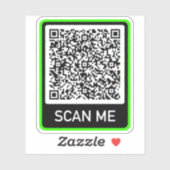 Aangepaste uw QR-code Bumpersticker Sjabloon Sticker (Vel)