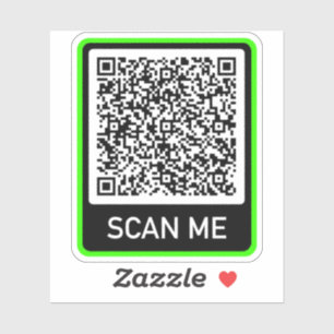 Aangepaste uw QR-code Bumpersticker Sjabloon Sticker