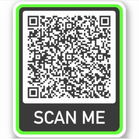 Aangepaste uw QR-code Bumpersticker Sjabloon Sticker (Voorkant)
