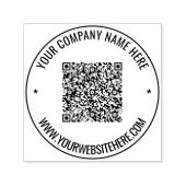 Aangepaste uw QR-code en tekst ronde stempel Sjabl (Design)