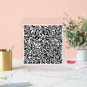 Aangepaste uw QR-code Scan gepersonaliseerd acryl Bord