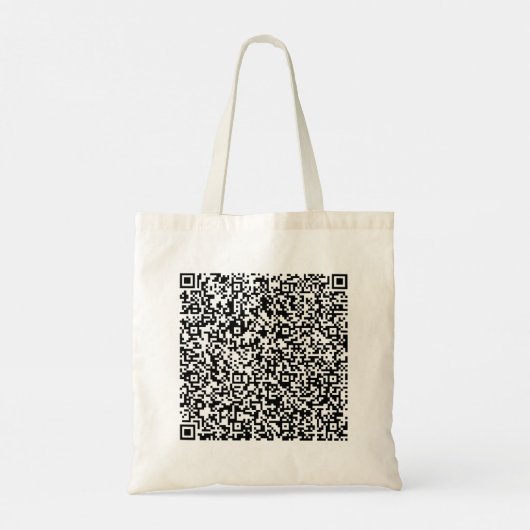 Aangepaste uw QR-code Scan gepersonaliseerde Canva Tote Bag (Achterkant)