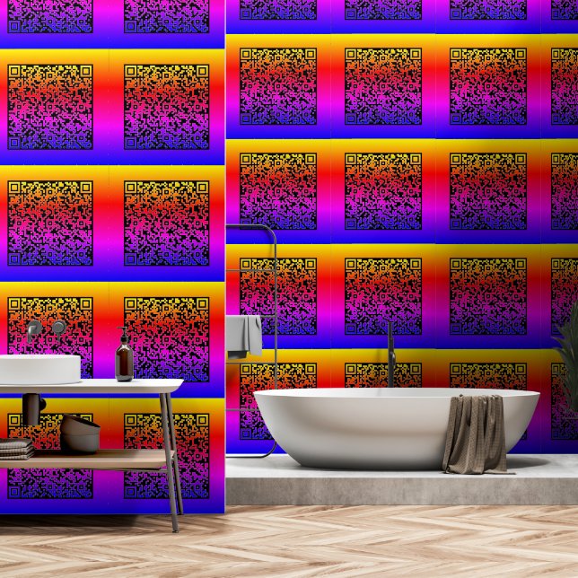 Aangepaste uw QR-code scan gepersonaliseerde moder Behang (Badkamer)