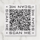 Aangepaste Uw QR Code Scan Info Favoriet of Gift L Bedankjes Labels (Achterkant)