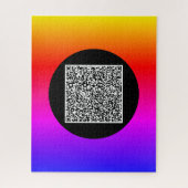 Aangepaste Uw QR Code Scan Info Puzzel Kleurrijke (Verticaal)