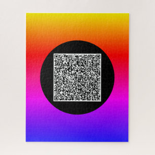 Aangepaste Uw QR Code Scan Info Puzzel Kleurrijke 