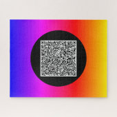 Aangepaste Uw QR Code Scan Info Puzzel Kleurrijke  (Horizontaal)