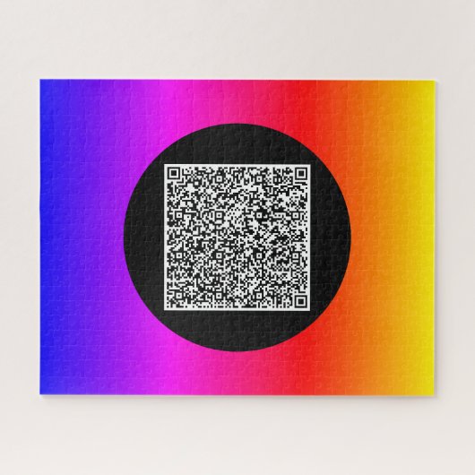 Aangepaste Uw QR Code Scan Info Puzzel Kleurrijke (Horizontaal)