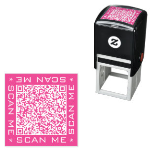 Aangepaste uw QR-code Scan Info Zelfinktstempel Zelfinktende Stempel