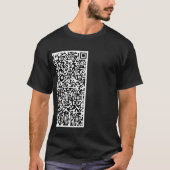 Aangepaste uw QR-code scaninfo gepersonaliseerd T- T-shirt (Voorkant)