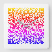 Aangepaste uw QR-code wandklok - kies kleur (Voorkant)