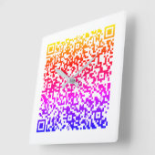 Aangepaste uw QR-code wandklok - kies kleur (Hoek)