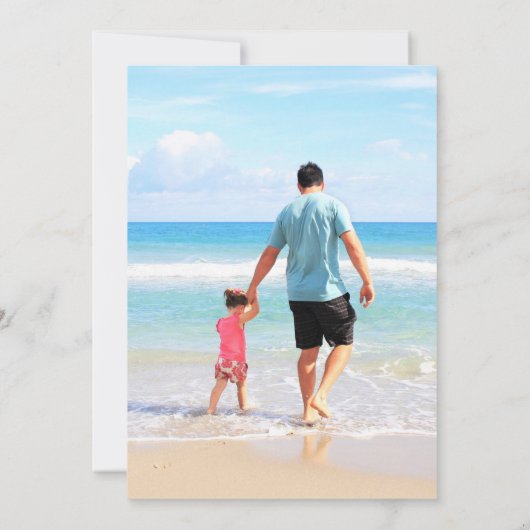 Aangepaste uw vader Foto Vaderdag Kaart met tekst (Achterkant)