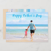 Aangepaste uw vader Foto Vaderdag Kaart met tekst (Voorkant / Achterkant)