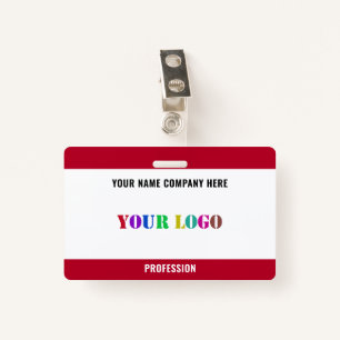 Aangepaste uw zakelijke Logo of foto naam badges