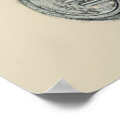 Aangepaste V-motorfiets met dubbele Bobber Poster (Hoek)