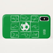 Aangepaste vaardigheden voor getrainde voetbal Case-Mate iPhone case (Achterkant (horizontaal))