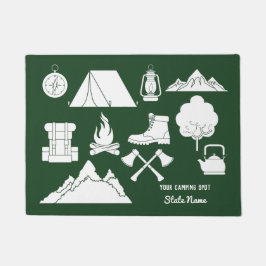 Aangepaste vactiecabacte Camping Collage Campers Deurmat