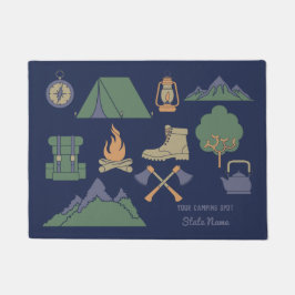 Aangepaste vactiecabacte Camping Collage Campers Deurmat