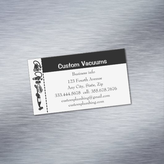 Aangepaste vacuümreparatie Verkooponderhoud Magnetisch Visitekaartje (Voorbeeld)