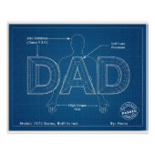 Aangepaste Vader Blueprint Poster - Grappige "Gebo (Voorkant)
