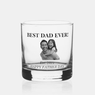 Aangepaste vader & dochter foto whisky glas