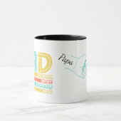 Aangepaste vader en Kind Fist Bump Vaderdag Gift Mok (Midden)