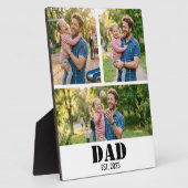 Aangepaste Vader Jaar Oprichting 3-foto foto Fotoplaat (Zijkant)