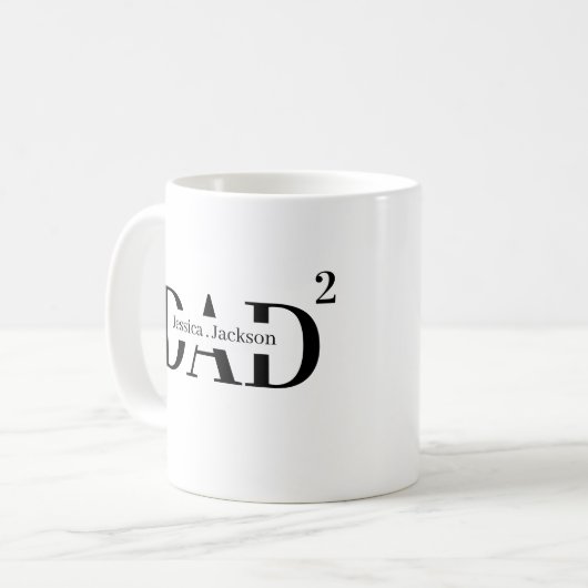 Aangepaste vader met twee kinderen Koffie-Mok Koffiemok (Voorkant links)