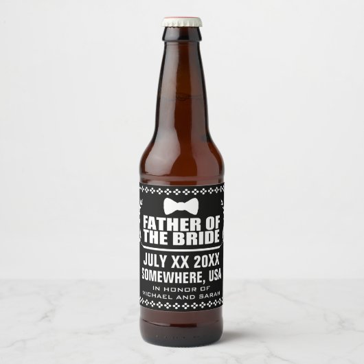 Aangepaste vader van de bride bier etiket (Voorkant)