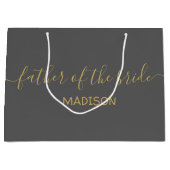 Aangepaste vader van de Bride Name Gold Script Gre Groot Cadeauzakje (Voorkant)