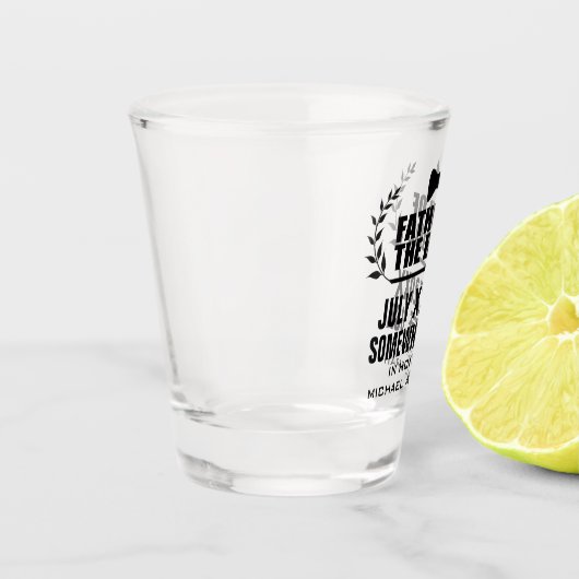 Aangepaste vader van de bride shot glas (Links)