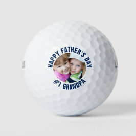 Aangepaste Vaderdag #1 Opa Familie Foto Golfballen