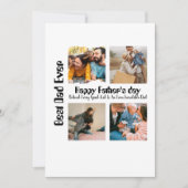Aangepaste Vaderdag 4 foto collage Beste papa ooit Feestdagenkaart (Voorkant)
