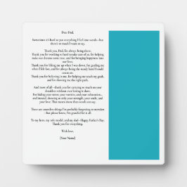 Aangepaste Vaderdag Bericht Foto Fotoplaat