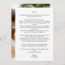 Aangepaste Vaderdag Bericht Fotokaart Kaart