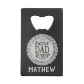 Aangepaste Vaderdag Beste pap ooit flesopening Creditkaart Flessenopener (Achterkant)