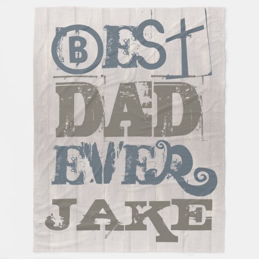 Aangepaste Vaderdag Beste Papa Fleece Blanket Deken (Voorkant)