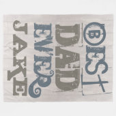Aangepaste Vaderdag Beste Papa Fleece Blanket Deken (Voorkant (Horizontaal))