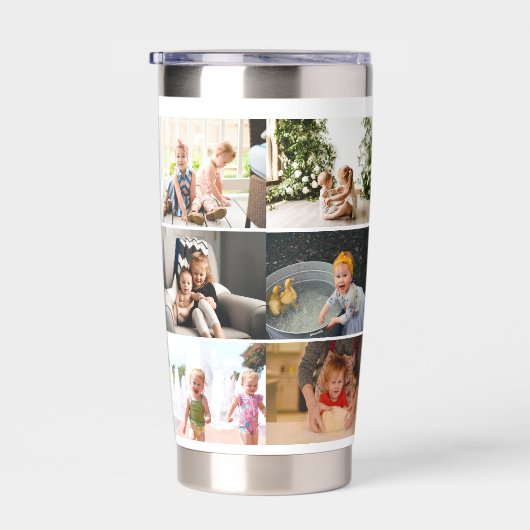 Aangepaste Vaderdag Beste papa ooit fotocollage Geïsoleerde Drinkbeker (Rechts)