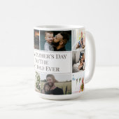 Aangepaste Vaderdag Beste papa ooit fotocollage Koffiemok (Voorkant rechts)