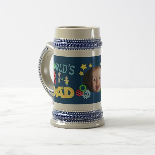 Aangepaste Vaderdag Beste vader Foto Mok (Voorkant links)