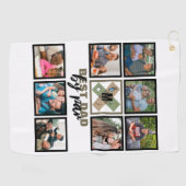 Aangepaste vaderdag Beste vader van foto's van fot Golfhanddoek (Horizontaal)