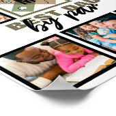 Aangepaste vaderdag Beste vader van foto's van fot Poster (Hoek)