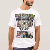Aangepaste vaderdag Beste vader van foto's van fot T-shirt (Voorkant)