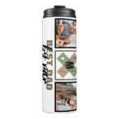 Aangepaste vaderdag Beste vader van foto's van fot Thermosbeker (Voorkant)