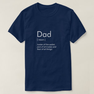 Aangepaste Vaderdag blauwe T-shirt